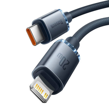 Baseus Crystal Shine Series Fast Charging Data Cable USB-C to Lightning 20W 2M - Black